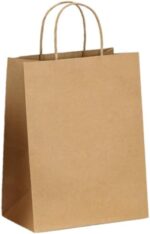 Whitedrop Brown Paper Bags with Twisted Handles | Eco-Friendly Kraft Bags for Parties, Weddings, Lunch, Takeaway, Grocery & Gift Wrapping | 50 PCs - Image 2