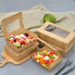 Whitedrop Disposable Sushi Serving Trays. Biodegradable Food Container Trays for Sushi & Takeaway Meals