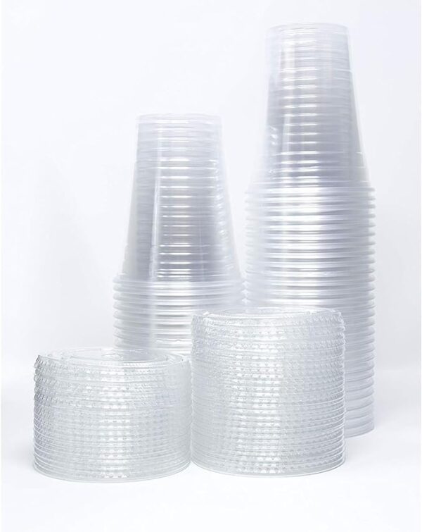 Alternative view of Whitedrop Plastic Smoothie Cups – Clear Reusable Cups | Strong Disposable Cups for Milkshakes, Smoothies, Iced Coffee, Slushies & Bubble Tea