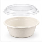 Whitedrop Strong Disposable Paper Bowls with Lids – Sugarcane - Image 4