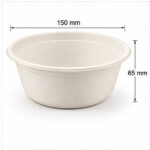 Whitedrop Strong Disposable Paper Bowls with Lids – Sugarcane - Image 6