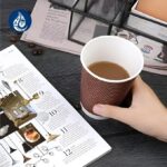 Whitedrop Disposable Insulated Paper Cups for Tea & Coffee | Ripple Wall Design | Leak-Resistant Hot Drink Cups - Image 2
