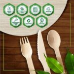 Whitedrop Disposable Wooden Cutlery Set | Biodegradable & Eco-Friendly | Set Includes Forks, Spoons & Knives | Ideal for Parties, Events, Catering & Takeaway - Image 2
