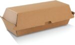 Whitedrop Hotdog Container | Takeaway Hot Dog Tray with Closable Lid | Disposable Food Tray Box for Street Food & Events