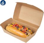 Whitedrop Hotdog Container | Takeaway Hot Dog Tray with Closable Lid | Disposable Food Tray Box for Street Food & Events - Image 2
