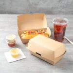 Whitedrop Hotdog Container | Takeaway Hot Dog Tray with Closable Lid | Disposable Food Tray Box for Street Food & Events - Image 4