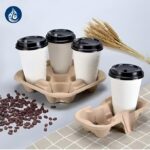 Whitedrop Cup Holder Tray | Disposable Takeaway Cup Carriers for Hot & Cold Drinks | Eco-Friendly, Sturdy Cardboard Cup Holders for Coffee Shops, Events & Deliveries - Image 2