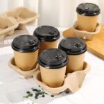 Whitedrop Cup Holder Tray | Disposable Takeaway Cup Carriers for Hot & Cold Drinks | Eco-Friendly, Sturdy Cardboard Cup Holders for Coffee Shops, Events & Deliveries - Image 4