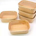 Whitedrop Disposable Kraft Paper Bowls with Lids – Eco-Friendly Rectangle Food Containers | Leak-Resistant Soup Bowls | Microwave & Freezer Safe | Takeaway & Meal Prep - Image 5