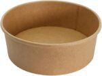 Whitedrop Disposable Paper Bowls | Brown Paper Salad Bowl | Ideal as Fruit Bowl | Eco-Friendly Disposable Bowls, Container for Takeaway, Parties, and Meal Prep | (25 pcs, 300 ML)