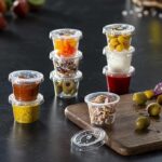 Whitedrop Clear Plastic Sauce Cups | Hinged Lid Reusable Containers | Ideal for Dips, Sauces, Takeaway, Meal Prep, Freezing & Food Storage - Image 5
