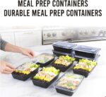 Whitedrop Reusable Meal Prep Containers with Lids – Stackable Lunch Boxes | BPA-Free Food Storage Containers | Microwave, Freezer & Dishwasher Safe - Image 6