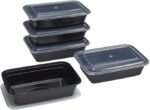 Whitedrop Reusable Meal Prep Containers with Lids – Stackable Lunch Boxes | BPA-Free Food Storage Containers | Microwave, Freezer & Dishwasher Safe