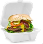 Whitedrop Takeaway Burger Boxes | Disposable Cardboard Food Containers | Eco-Friendly Leak Resistant Snack Box for Burger, Chips & Street Food