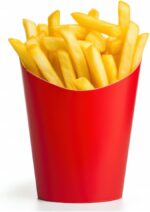Whitedrop 100 PCS Chip Holder Scoops. Disposable Scoop Trays for Fast Food, Takeaway & Meals Eco-Friendly Cardboard Food Boxes