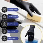 Whitedrop Powder Free Disposable Nitrile Gloves | Powder & Latex Free | Multipurpose Skin Friendly & Tear Resistance Gloves | Pack of 100 Gloves - Image 3