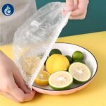 Whitedrop Plastic Fresh Keeping Bags | Elastic Food Storage Covers | Keep Food Fresh | Used for Fruit Preservation and Food Storage | 100 PCS - Image 3