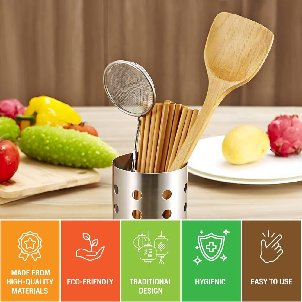 Whitedrop Disposable Wooden Chopsticks – 100 Pairs | Individually Wrapped | Easy-to-Split, Smooth & Splinter-Free | Eco-Friendly Utensils for Takeaway, Restaurants & Home Use - Image 4