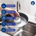 Whitedrop Steel Wool Scrubber | Stainless Steel Scourer with Handle | Heavy Duty Cleaning Pad for Tough Cleaning & Washing Dishes | (2PC) - Image 5