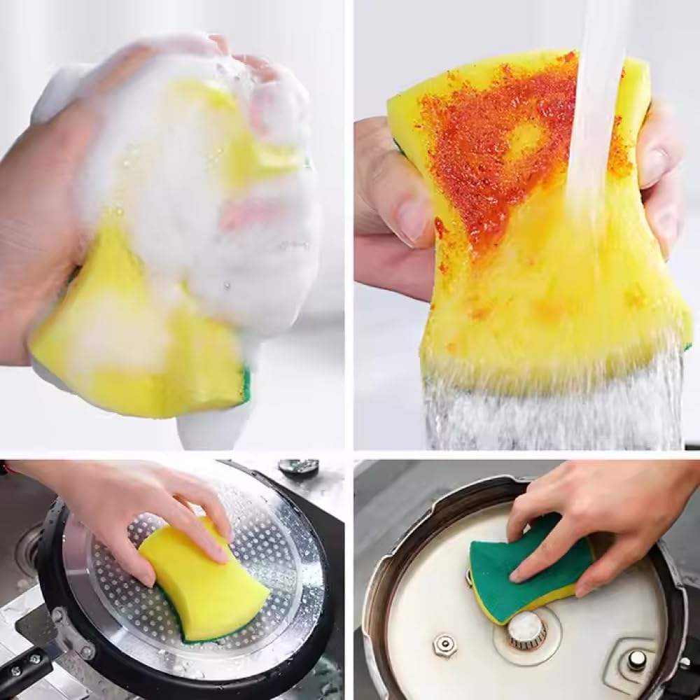 Whitedrop 10 PCS Dish Washing Sponges. Scratch‑Free Cellulose Kitchen Cleaning Sponges - Image 6