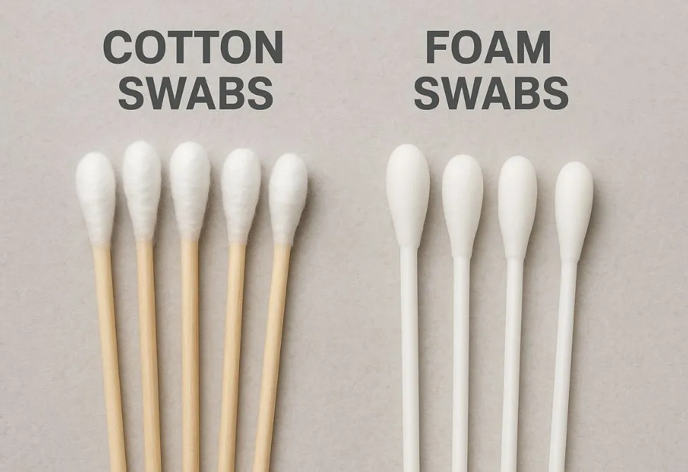cotton swabs vs foam swabs