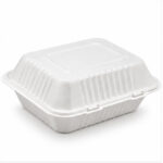 Takeaway Food Containers with Lids – White Leak-Resistant Containers